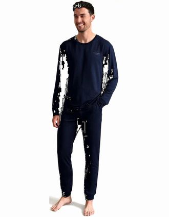Ted Baker Mens Luxe Modal Lounge Jogging Bottoms, Navy - Black - Size: 33/32/32