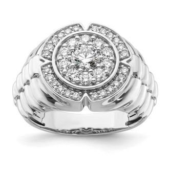 Diamond2Deal 10k Gold Lab Grown Diamond Wedding Band Ring 1.2Ct Clarity- VS Color- G-H