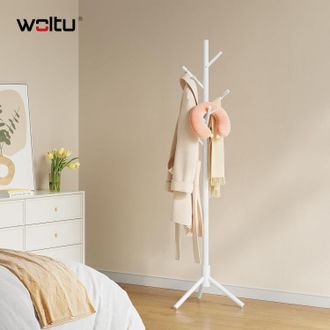Woltu Woltu Perchero Con Forma De &Aacute;rbol, 13 Ganchos, 3 Alturas Ajustables, Moderno, Ideal Para Recibidor, Vestidor, Dormitorio U Oficina, Blanco