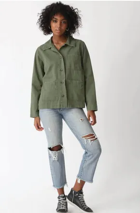 Electric & Rose Navarro Twill Jacket In Army