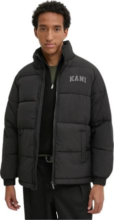 Karl Kani Donsjassen - Heren - Winterjassen - Zwart - M - Leer - Jassen