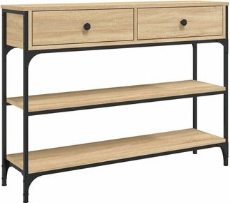 vidaXL Console Table Sonoma Oak 100x25x75 cm Engineered Wood Vidaxl