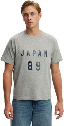 Cotton On Mens Everyday Fit Graphic T-Shirt in Grey Marle Japan 89 at Nordstrom, Size X-Large