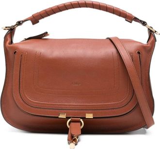 Chlo&eacute; Marcie Schoudertas - Dames - Handtassen - Bruin - ONE Size - Leer - Tassen