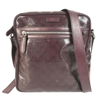 Gucci Pre-owned Cross Body Bags, female, Purple, Size: ONE SIZE Pre-owned GG Imprim&eacute; Pochette Shoulder Bag