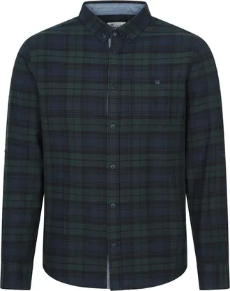 Mountain Warehouse Heren Geruit Biologisch Overhemd (Blauw)