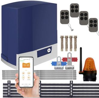 OEM Kit De Accionamiento Para Puertas Correderas Dp1000wifi, 4 Mandos A Distancia, 5 Tiras De L&aacute;mparas