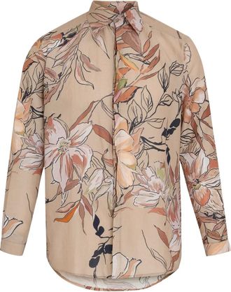 Amir Slama Camicia a fiori - Marrone