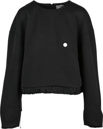 Max Mara Hoodies & sweatvesten, Dames, Zwart, M, Polyester, Jumcos Crewneck Sweatshirt