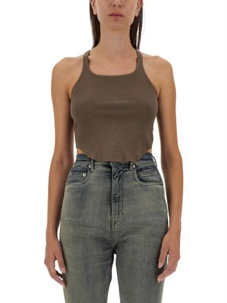 Rick Owens Cropped Fitted Tank Top