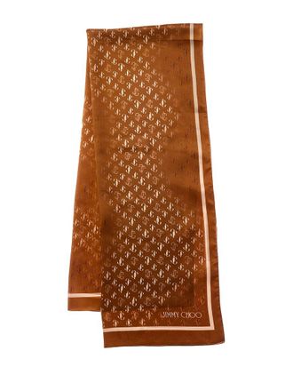 Jimmy Choo London Logo Silk Scarf