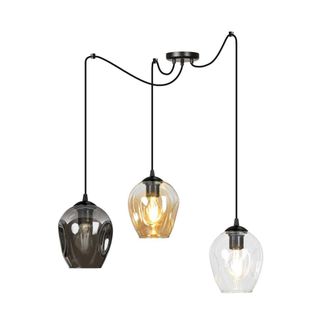 Wonderlamp L&aacute;mpara colgante con pantallas de cristal y regulable en altura 200cm