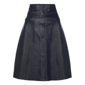 Belstaff Leren rok - Dames - Rokken - Zwart - Maat: 2XS Zijde