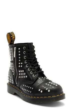 Dr. Martens 1460 Black Atlas Studded Boot at Nordstrom Rack, Size 8Us/ 6Uk