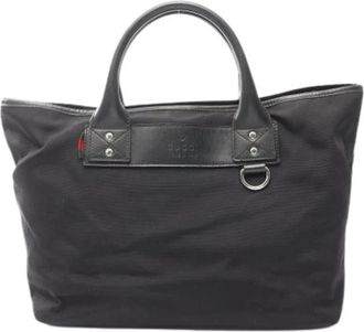 Gucci Pre-owned Tote Bags, female, Black, Size: ONE SIZE Pre-owned Vintage Nylon Tote Bag