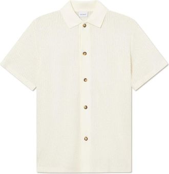 Les Deux Overhemden, Heren, Beige, S, Katoen, Short Sleeve Shirt