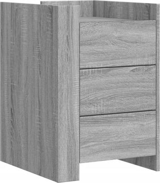 vidaXL Vidaxl - Mesita de noche madera de ingeniería gris Sonoma 45x50x65 cm