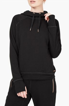 Sweaty Betty Rhythm Merino Hoodie Sweatshirt In Black