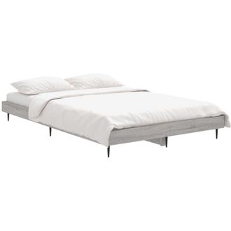 vidaXL Estructura De Cama Madera De Ingenier&iacute;a Gris Sonoma 120x190 Cm Vidaxl