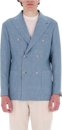 Barba Hombre, Chaquetas, Azul, Talla: L