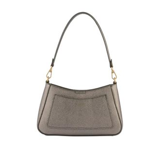 Pourchet Tassen, Dames, Grijs, ONE Size, Leer, Ob&eacute;lisque Schoudertas