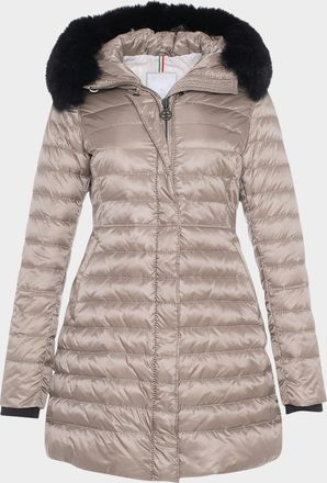 Gorski Down Apres-Ski Jacket with Detachable Toscana Lamb Hood Trim