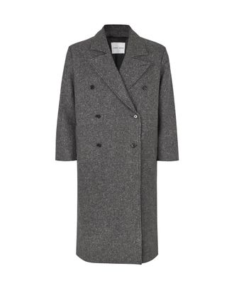 Sams&oslash;e & Sams&oslash;e Dark Grey Savince Melange Double-Breasted Coat