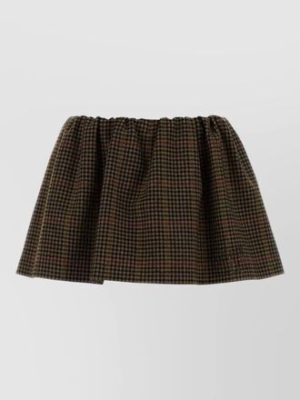 Miu Miu wool houndstooth mini skirt