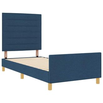vidaXL vidaXL Blue Fabric Bed Frame 80x200 cm