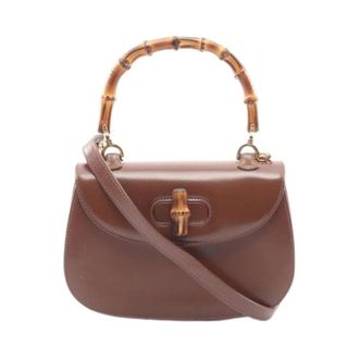 Gucci Pre-owned Handbags, female, Brown, Size: ONE SIZE Pre-owned Vintage Handbag