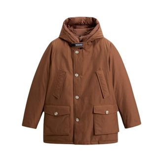Woolrich Jassen, Heren, Bruin, M, Leer, Arctic Parka