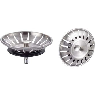 OEM Tap&oacute;n De Fregadero De Cocina De Acero Inoxidable De 2 Piezas - Colador De Fregadero Universal (di&aacute;metro: 78 Mm), Tap&oacute;n De Desag&uuml;e Con 18 Ranuras, Reji