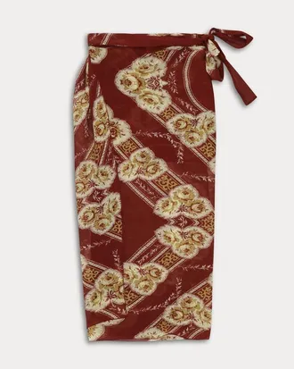 Fortela Nelly Printed Silk Sarong Skirt in Pink at Nordstrom