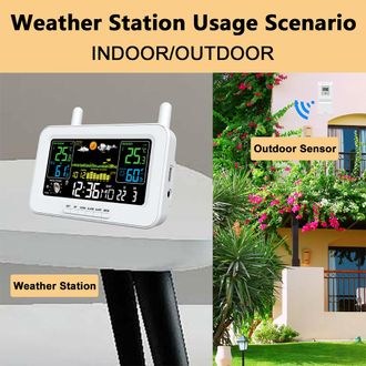 Infinite Estaci&oacute;n Meteorol&oacute;gica Inal&aacute;mbrica Para Uso Interior Y Exterior: Monitorizaci&oacute;n De Temperatura Y Humedad, Pantalla Lcd A Color Con Previsi&oacute;n Meteorol&oacute;
