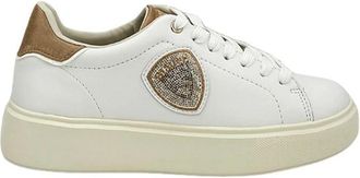 Blauer Witte Venus Sneakers met Strass Detail - Dames - Sneakers - Wit - 41 EU - Schoenen