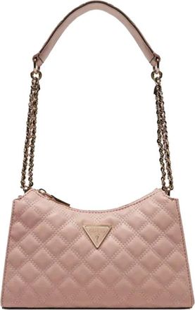 Guess Gewatteerde Schoudertas - Zwart PU Leer - Dames - Schoudertassen - Beige - ONE Size - Leer - Tassen