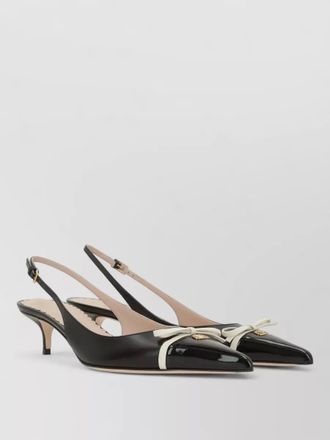 Valentino patent leather slingback pumps