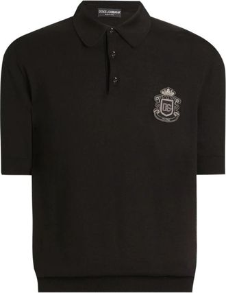 Dolce & Gabbana Polo Shirt - Heren - Polos - Zwart - XL - Katoen - Tops