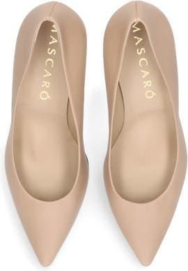Ursula Mascar&oacute; Leather Pointed Toe Pump in Beige at Nordstrom, Size 38.5