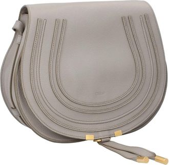 Chlo&eacute; Hobo Bags - Marcie Medium Saddle Bag Grey - Gr. unisize - in Grau - f&uuml;r Damen