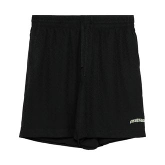 Casablanca Korte Broeken, Heren, Zwart, L, Volcano Jacquard Silk Shorts