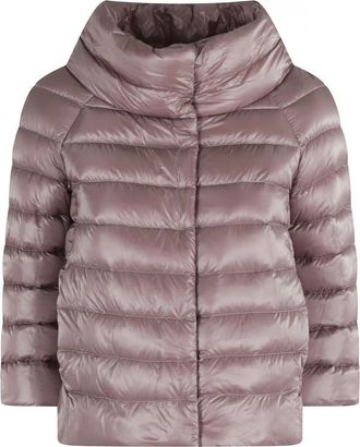 Herno Sofia Down Jacket - Dames - Gewatteerde jassen - Paars - S - Katoen - Jassen