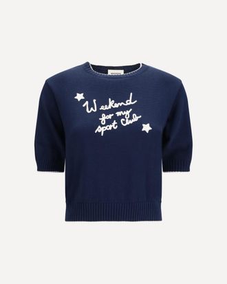 Weekend by Max Mara Cotton knit Sweater with embroidery Female M