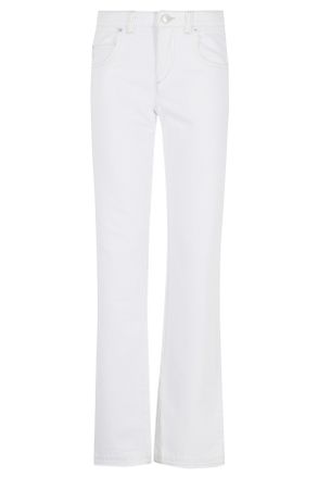 Isabel Marant White Denala GZ Belt-Loops Flared Cotton Jeans