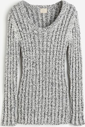 H&M Pullover in Rippstrick - Schwarz