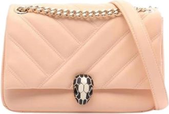 Bulgari Pre-owned Vintage Schoudertas - Dames - Vintage Schoudertas - Roze - ONE Size - Leer - Vintage