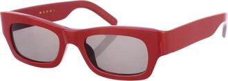 Marni Rechthoekige zonnebril - Dames - Zonnebrillen - Rood - ONE Size - Accessoires