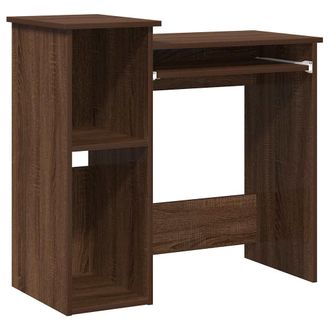 vidaXL Scrivania Mensole Rovere Marrone 84x40x78 Cm Legno Multistrato - Vidaxl