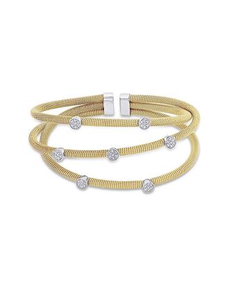 Rina Limor 14K Two-Tone 0.56 Ct. Tw. Diamond Spiral Bracelet