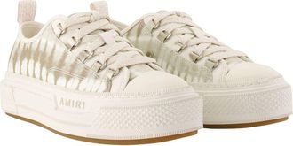 Amiri Womens Tie Dye Court Low Sneakers - Amiri Cotton Ivory Shoes